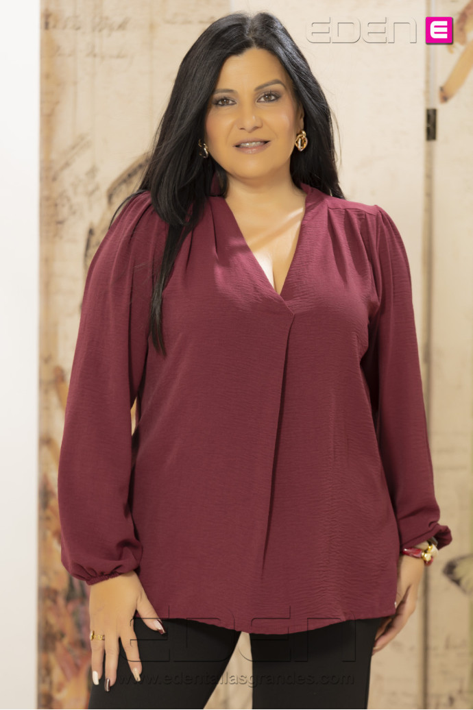 Blusa Camelia Granate Con alma - Imagen 1