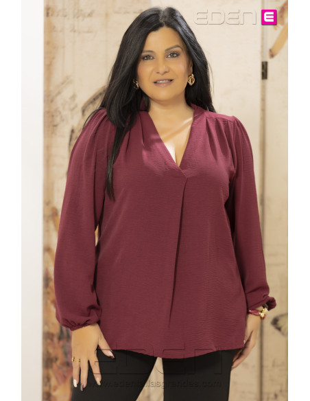 Blusa Camelia Granate Con alma - Imagen 1