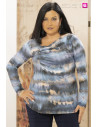 Camiseta Coral Tonos Azules Con Alma