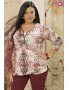 Camiseta Azhares Tonos Granate Con Alma