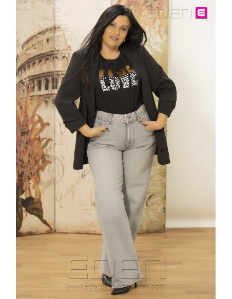 Tejano Carjuicy Wide Grey Denim Only - Imagen 1