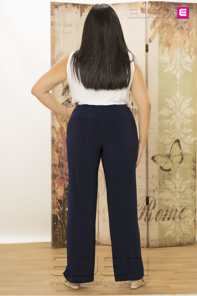 Pantalon danae marino punto bolsillos con alma - Imagen 3