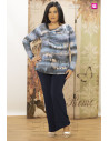 Pantalon danae marino punto bolsillos con alma