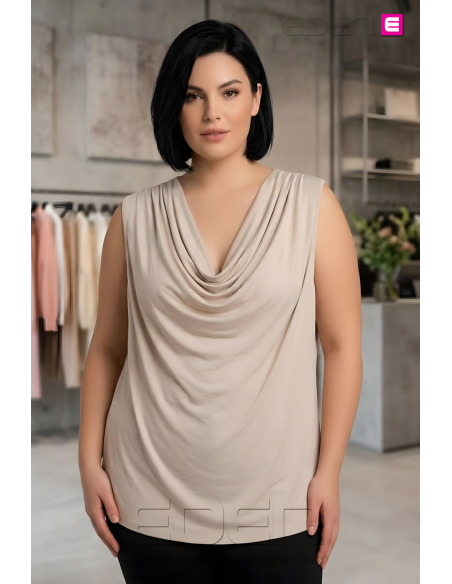 Top Drapeado Piedra Valeria Milano - Imagen 1