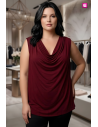 Top Drapeado Bordeaux Valeria Milano