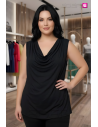 Top Drapeado Negro Valeria Milano