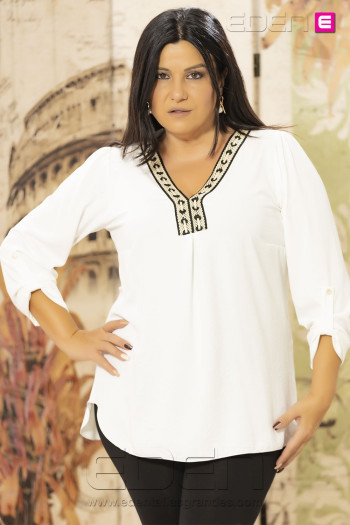 Blusa Amapola Blanco Con Alma - Imagen 1