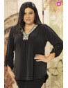 Blusa Amapola Negro Con Alma