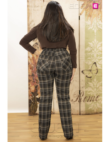 Pantalón Cuadros Coquina Isabel G - Imagen 4