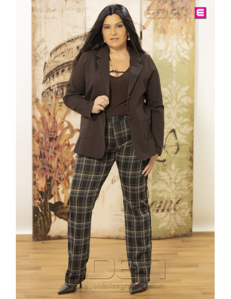 Pantalón Cuadros Coquina Isabel G - Imagen 2