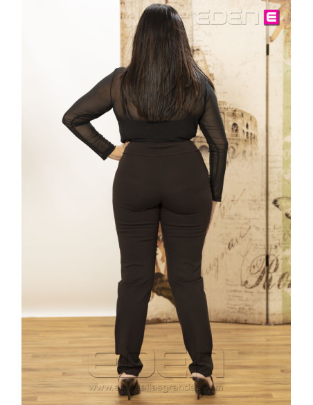 Pantalón Marrón Kobe Punto Roma Isabel G - Imagen 4