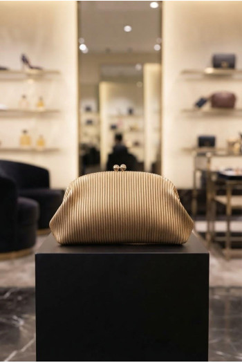 Bolso Plisado Alba Dorado - Imagen 1