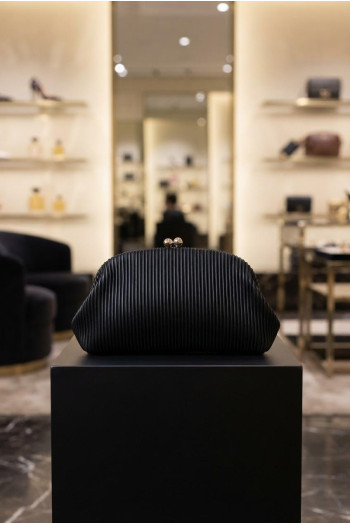 Bolso Plisado Alba Negro - Imagen 1