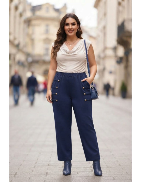 Pantalón Botones Shogun Marino Valeria Milano - Imagen 1