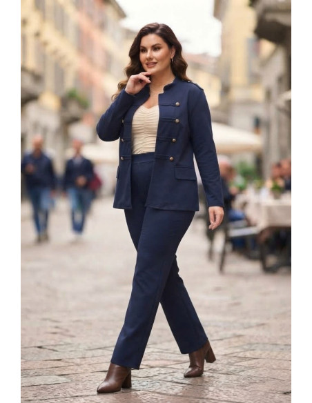 Pantalón Botones Shogun Marino Valeria Milano - Imagen 3
