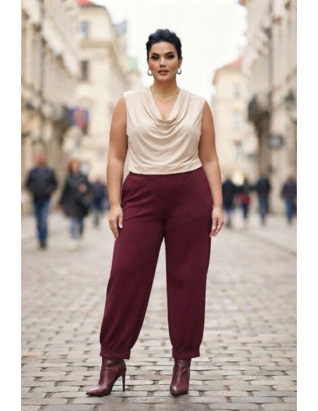 Pantalón Cargo Sucaján Bordeux Valeria Milano - Imagen 2