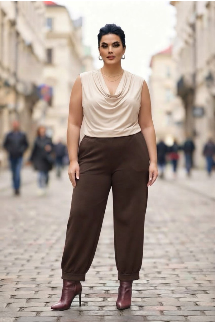 Pantalón Cargo Sucaján Marron Valeria Milano - Imagen 2