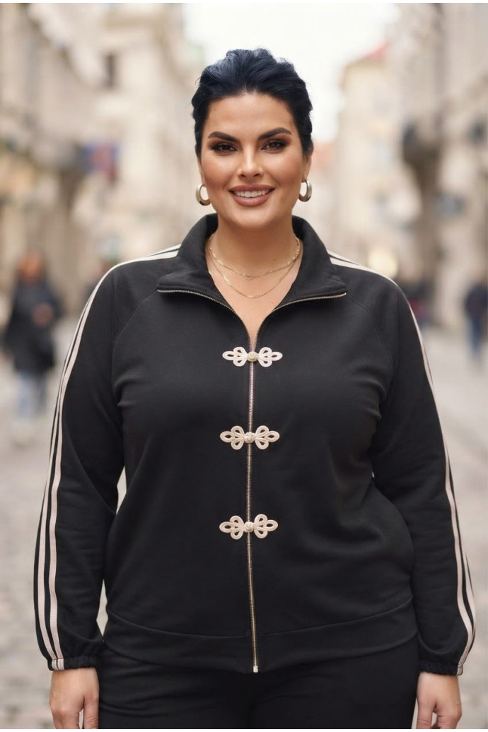 Chaqueta Sukajan Negro Valeria Milano - Imagen 1