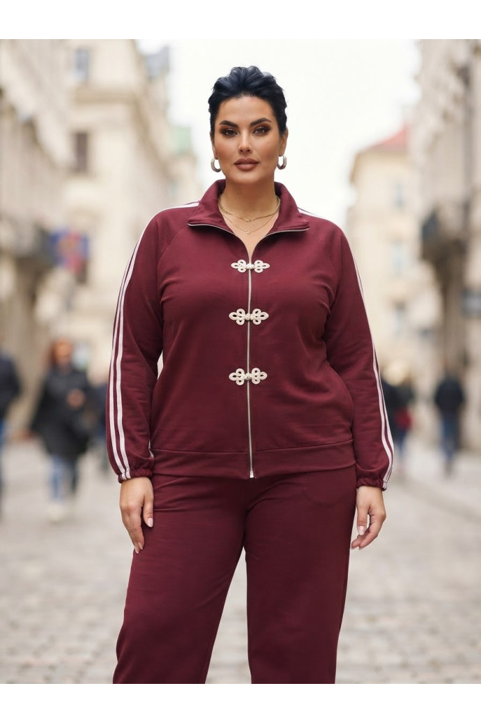 Chaqueta Sukajan Granate Valeria Milano - Imagen 1