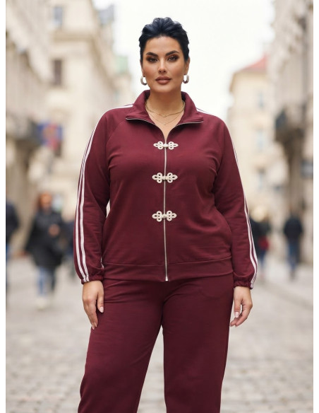 Chaqueta Sukajan Granate Valeria Milano - Imagen 1