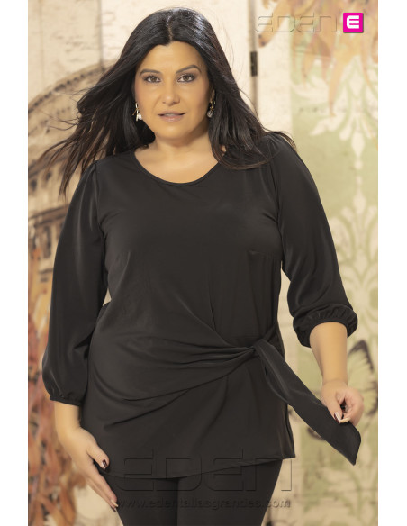 Blusa Sabina Negro Con Alma - Imagen 1