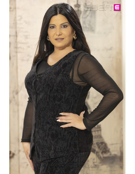 Chaleco Nolina Negro Con Alma - Imagen 2