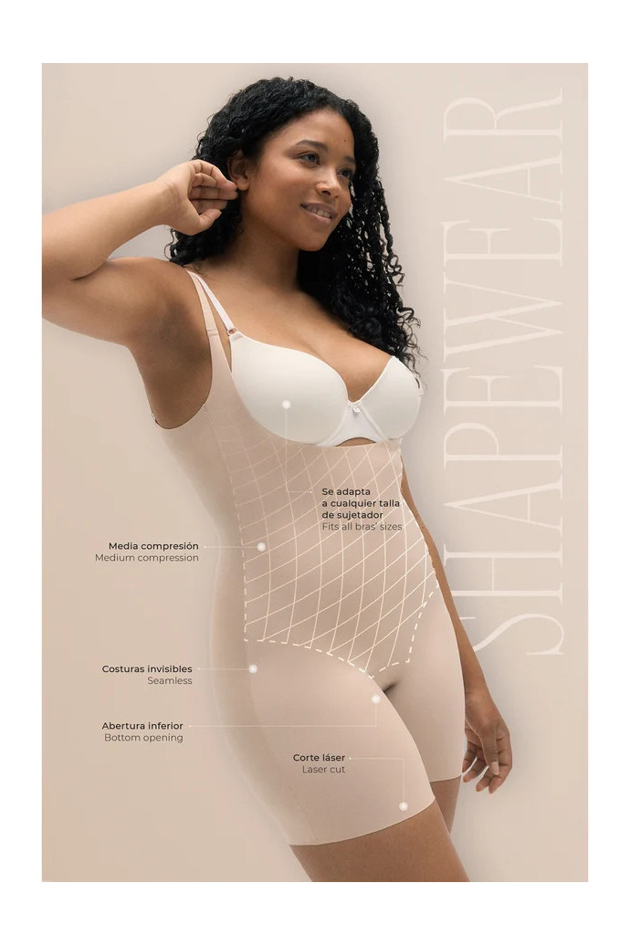 Body-up reductor pantalón con abertura acabados invisibles negro Isabel Mora - Imagen 3