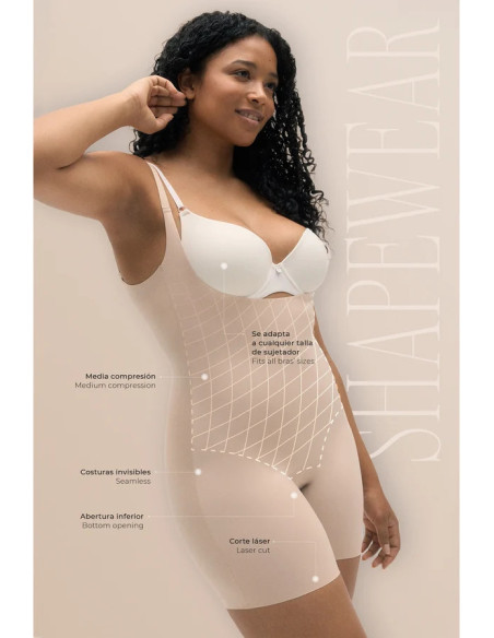 Body-up reductor pantalón con abertura acabados invisibles negro Isabel Mora - Imagen 3