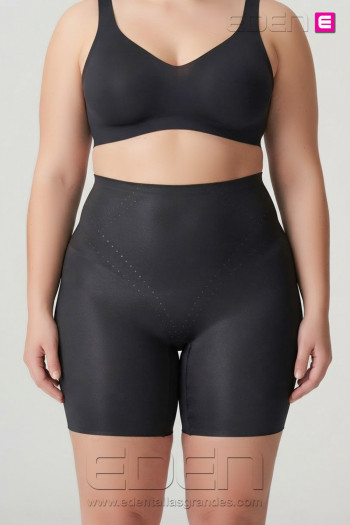 Pantalón super reductor moldeador, refuerzo extra control, de microfibra Negro Gisela - Imagen 1