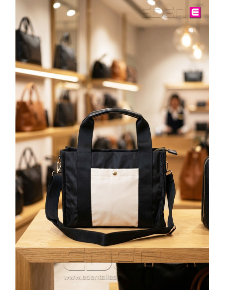 Bolso Nylon Maison Bicolore - Imagen 1