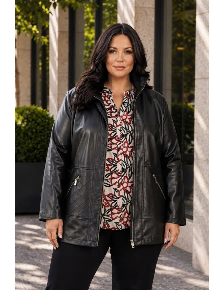 Chaqueta Metropolitan Polipiel Negro Velika - Imagen 1