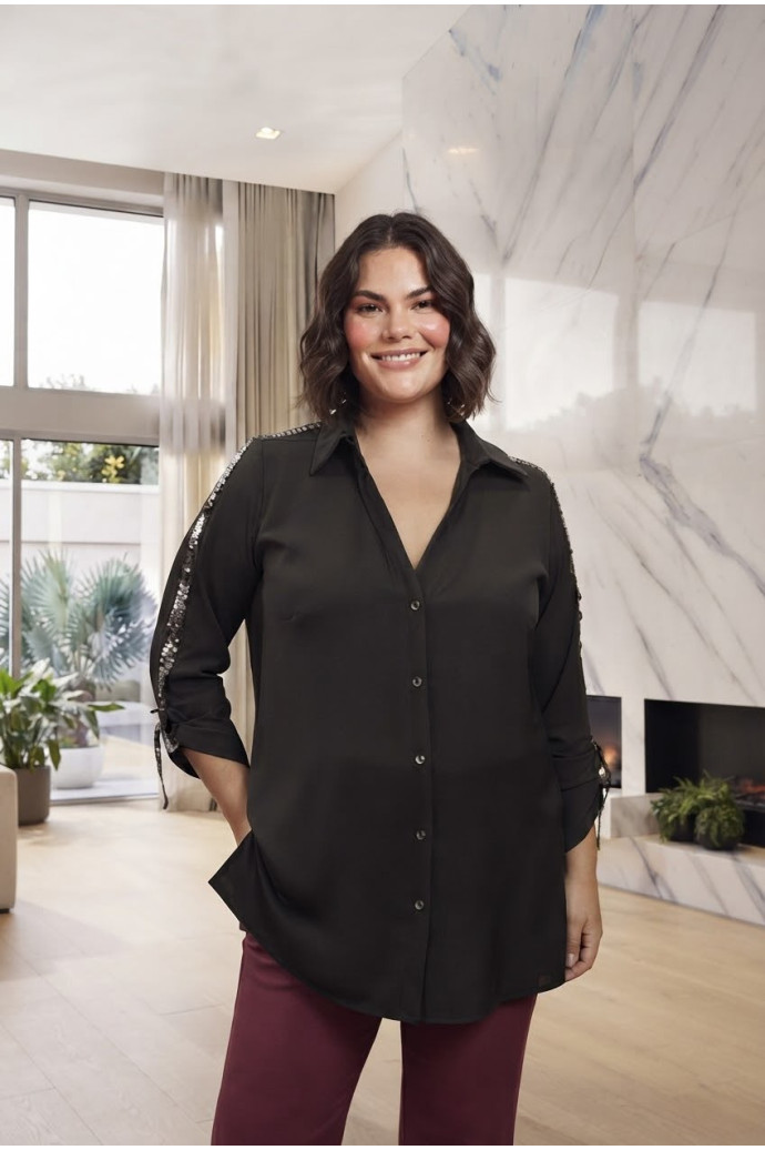 Preventa Blusa Naranjo Negro Con Alma - Imagen 1