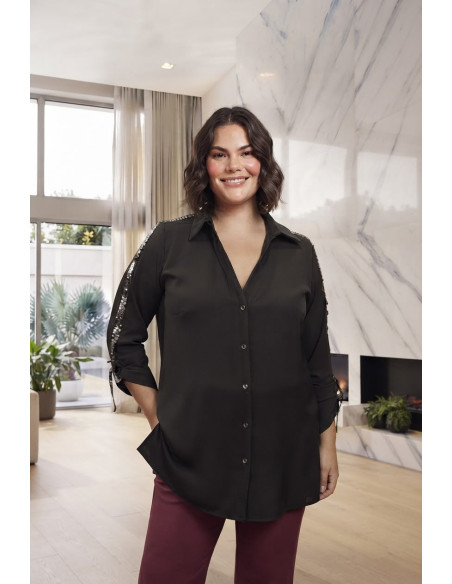 Preventa Blusa Naranjo Negro Con Alma - Imagen 1
