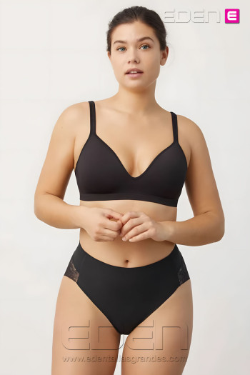 Braguita reductora encaje negro Isabel Mora - Imagen 1