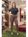 Pantalón Pitillo Punto Roma Marrón Victoria 56