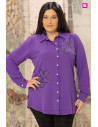 Camisa Flor Morado Velika