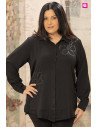 Camisa Flor Negro Velika