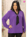 Blusa Corbata Morado Velika