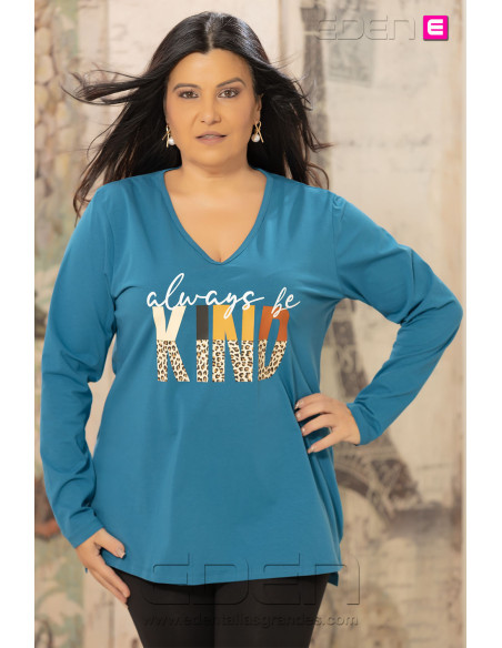 Camiseta Kind Azul Velika - Imagen 1