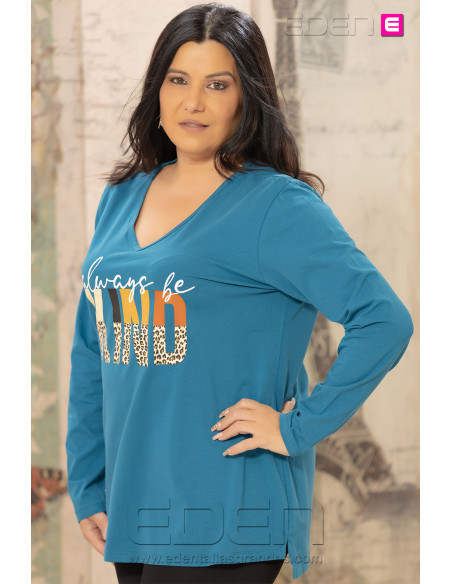 Camiseta Kind Azul Velika - Imagen 2