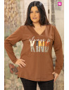 Camiseta Kind Marrón Velika