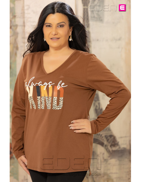 Camiseta Kind Marrón Velika - Imagen 2