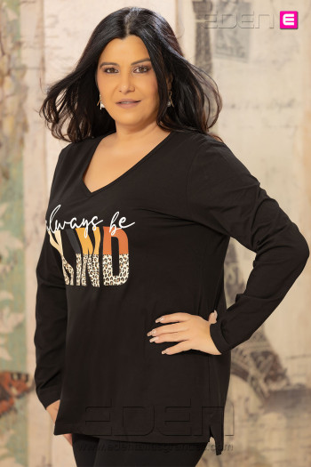 Camiseta Kind Negro Velika - Imagen 2
