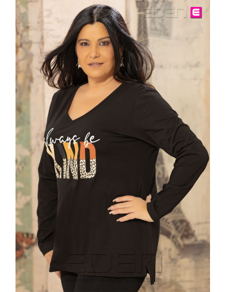 Camiseta Kind Negro Velika - Imagen 2