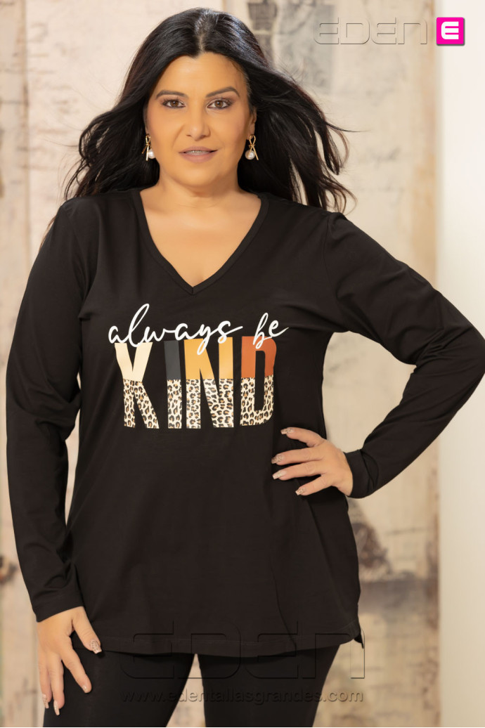 Camiseta Kind Negro Velika - Imagen 1