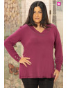 Camiseta Botones Uva Velika