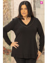 Camiseta Botones Negro Velika