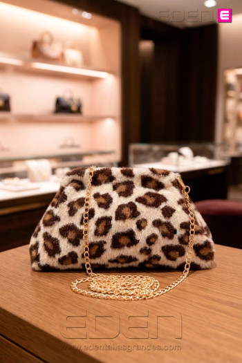 Bolso Cluth Moda Pelito Animal Print Toffe - Imagen 1