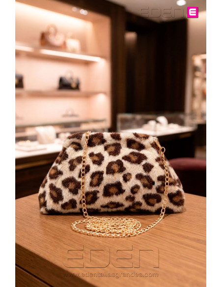 Bolso Cluth Moda Pelito Animal Print Toffe - Imagen 1